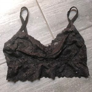 Lacey Dark Charcoal Grey Bralette
